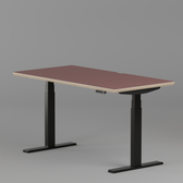 Model 301 Electric Standing Desk | Rosso | 55 x 27 in | Black Legs