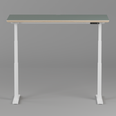 Model 301 Electric Standing Desk | Moss Green | 55 x 27 in | White Legs