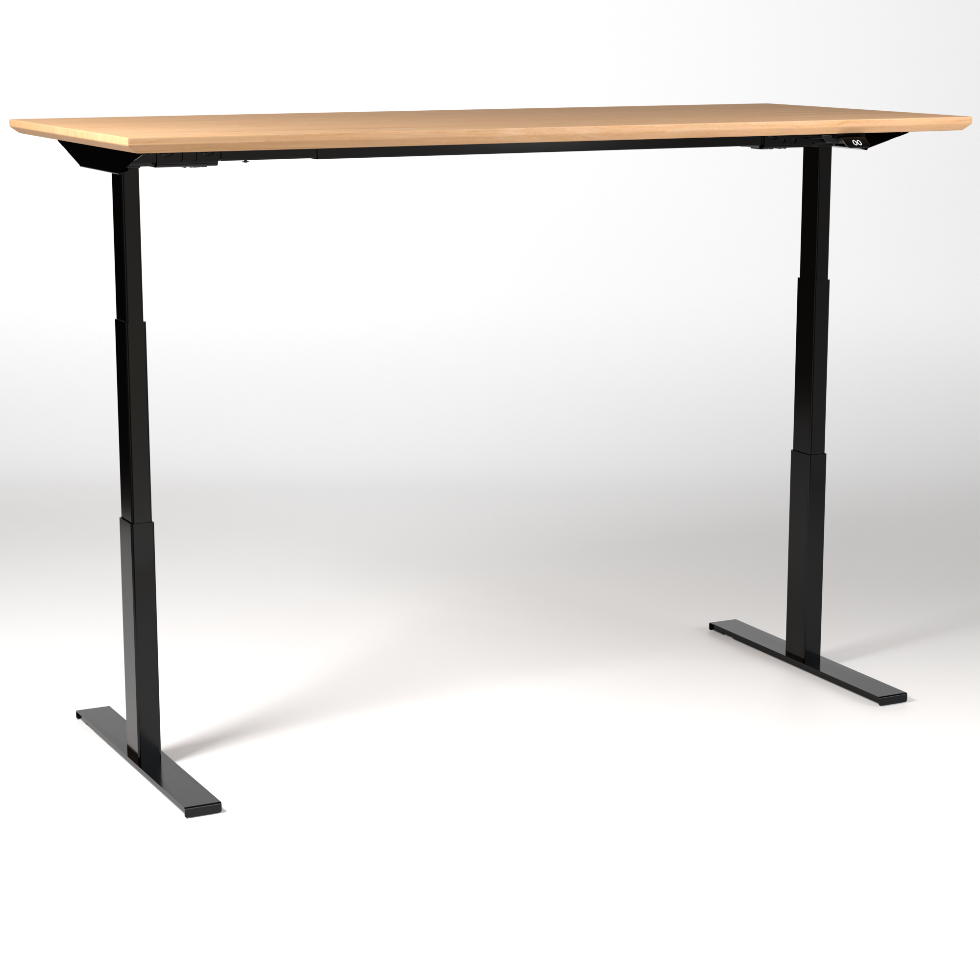 Model 304 | Pro High-Speed Solid-Wood Desk (68"x29") | Oak Wood | Black Legs