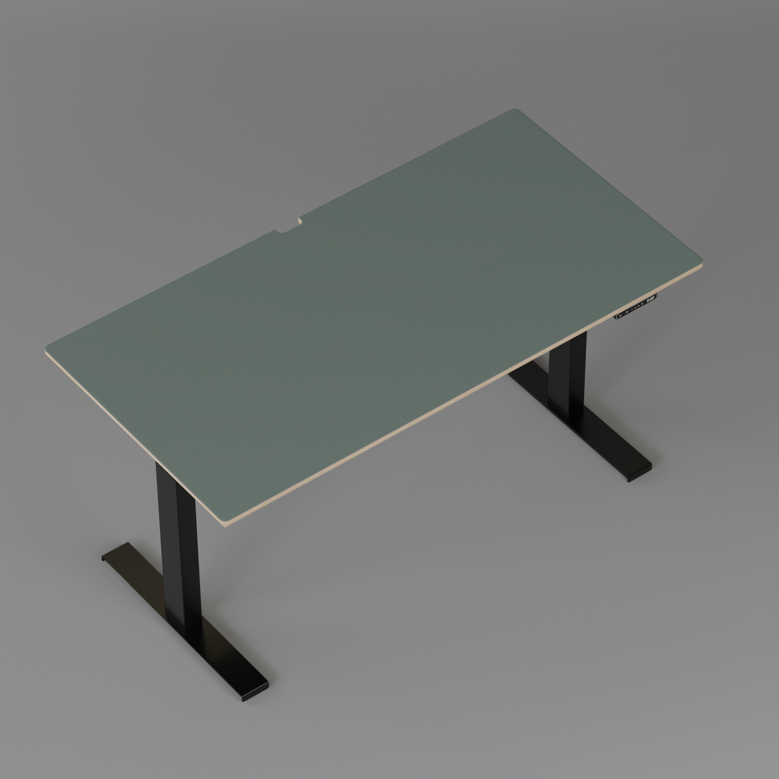 Model 301 Electric Standing Desk | Moss Green | 55 x 27 in | Black Legs