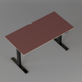 Model 301 Electric Standing Desk | Rosso | 55 x 27 in | Black Legs