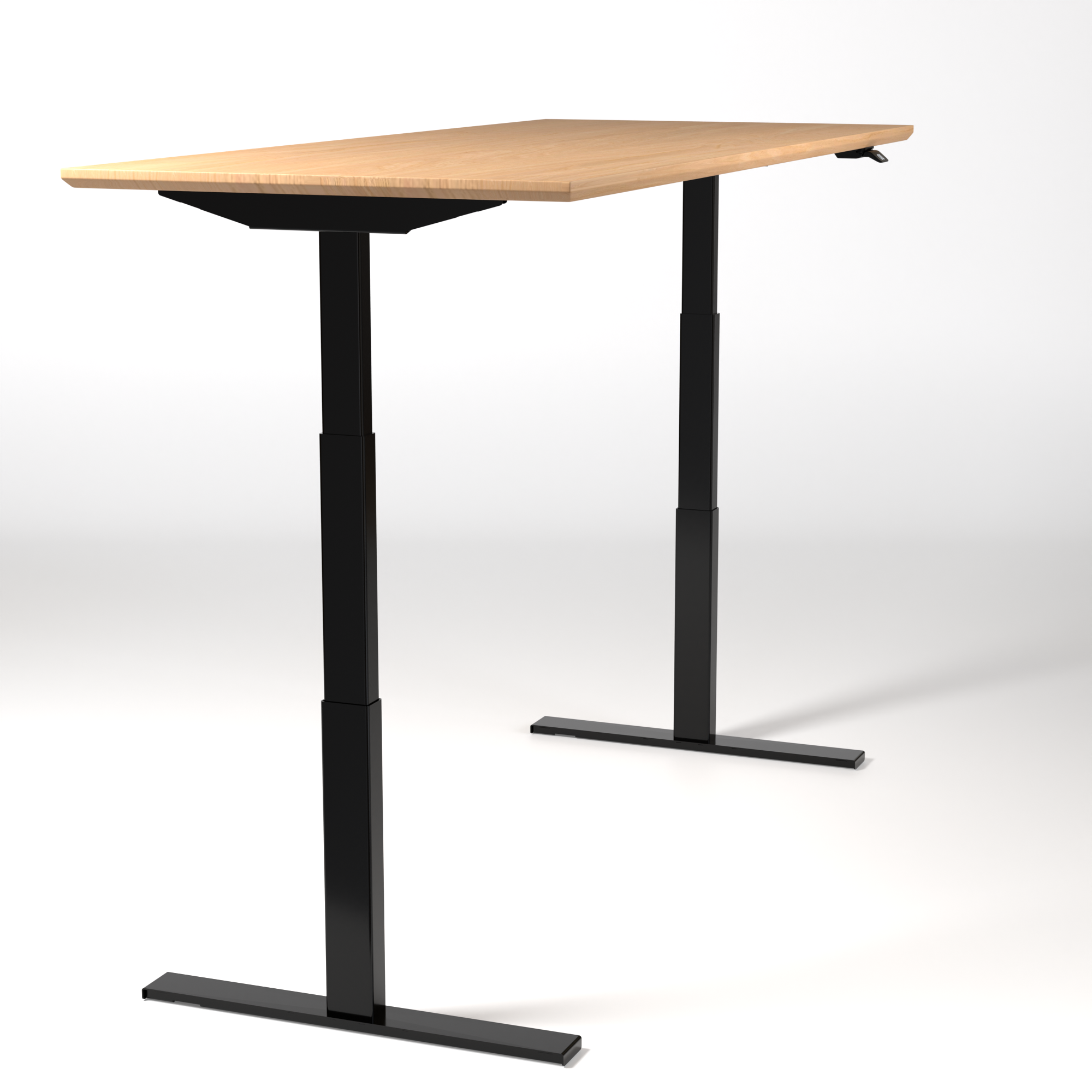Model 304 | Pro High-Speed Solid-Wood Desk (68"x29") | Oak Wood | Black Legs