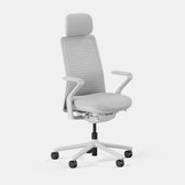 Pelicanwork VerveChair ergonomic office chair in Mist color with headrest and adjustable armrests