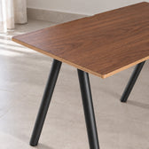 Model 203 Office Desk | Walnut Veneer | Black Legs