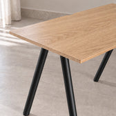 Model 203 Office Desk | Oak Veneer | Black Legs