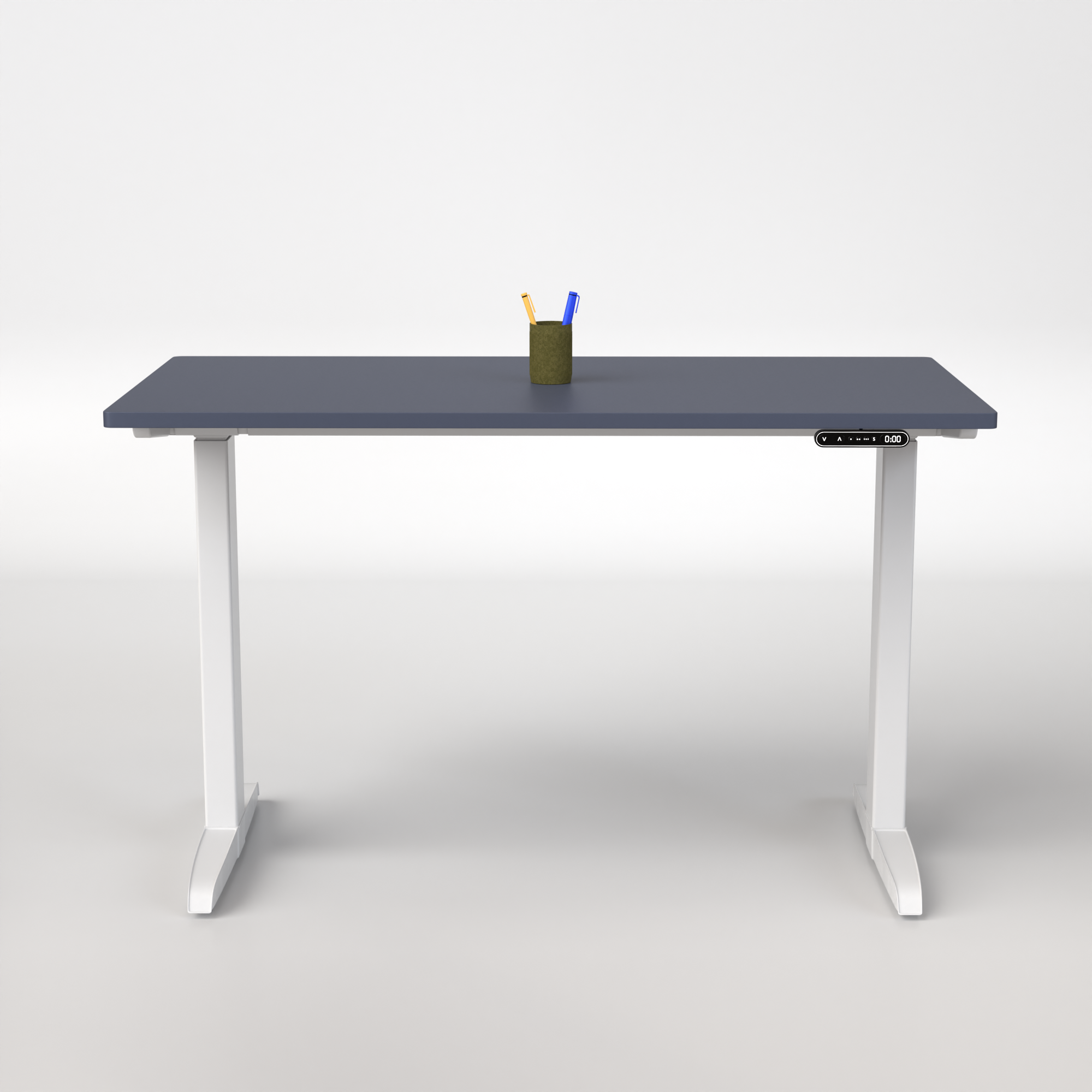 Model 301 | Everyday Electric Sit-Stand Desk (48"x24") | Blue | White Legs
