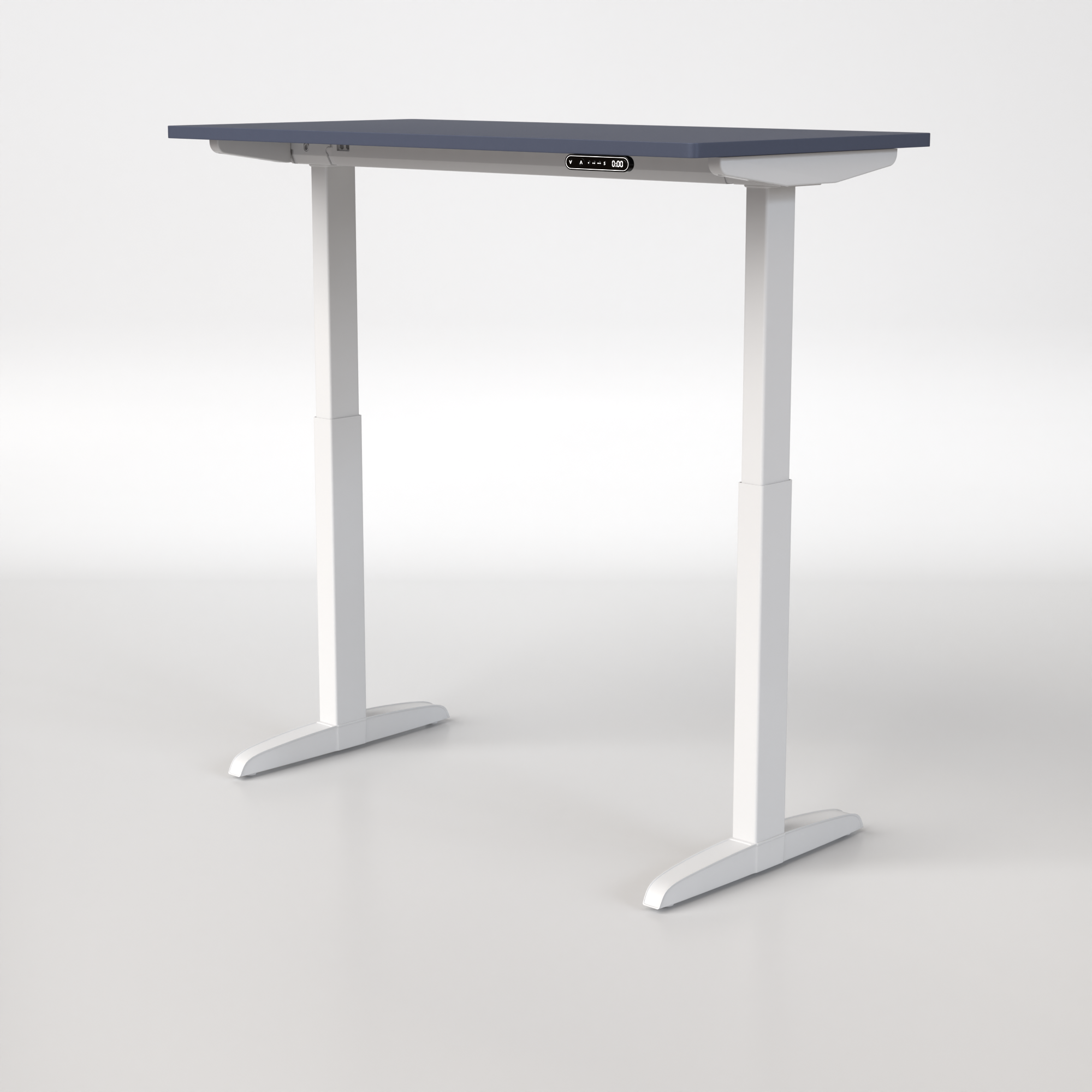 Model 301 | Everyday Electric Sit-Stand Desk (48"x24") | Blue | White Legs