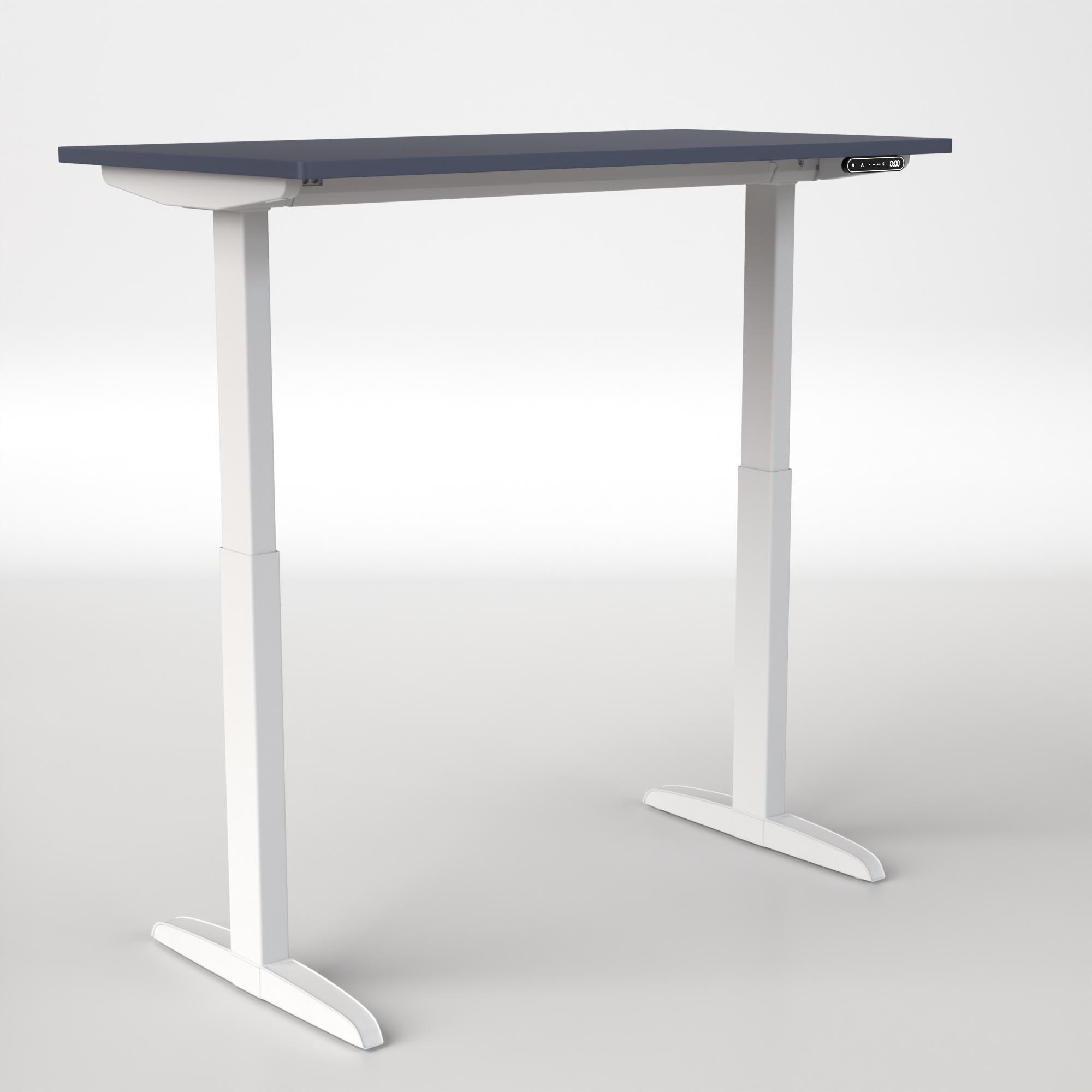 Model 301 | Everyday Electric Sit-Stand Desk (48"x24") | Blue | White Legs