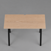 Model 203 Office Desk | Oak Veneer | Black Legs