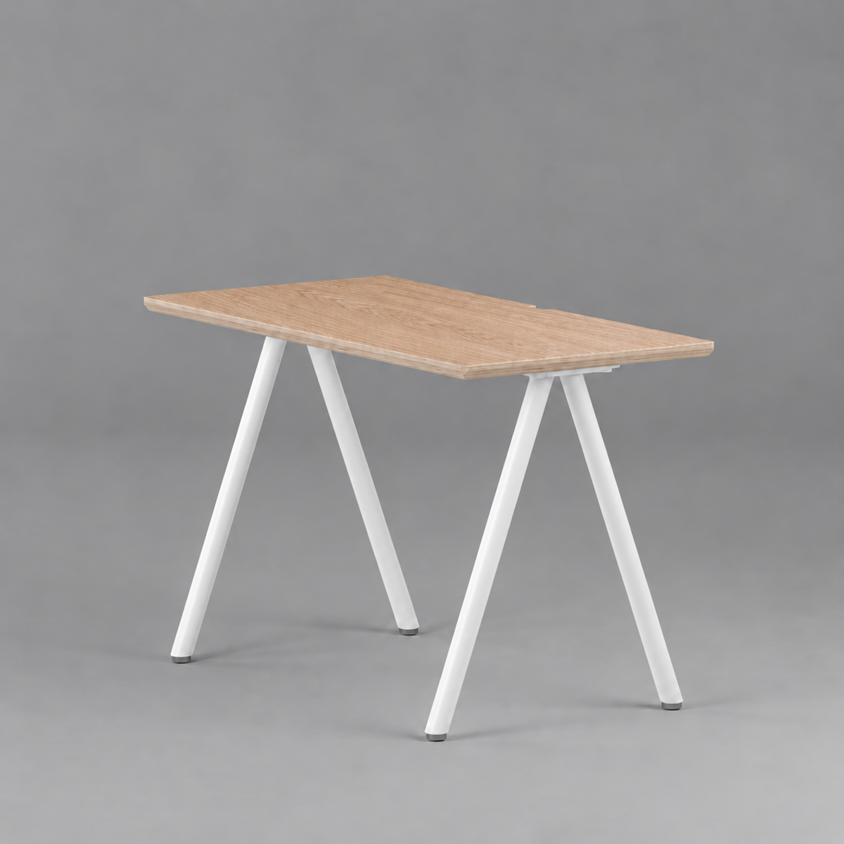 Model 203 Office Desk | Oak Veneer | White Legs