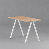 Model 203 Office Desk | Oak Veneer | White Legs