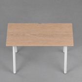Model 203 Office Desk | Oak Veneer | White Legs