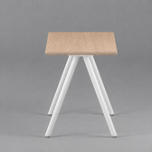 Model 203 Office Desk | Oak Veneer | White Legs