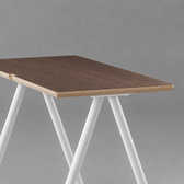 Model 203 Office Desk | Walnut Veneer | White Legs