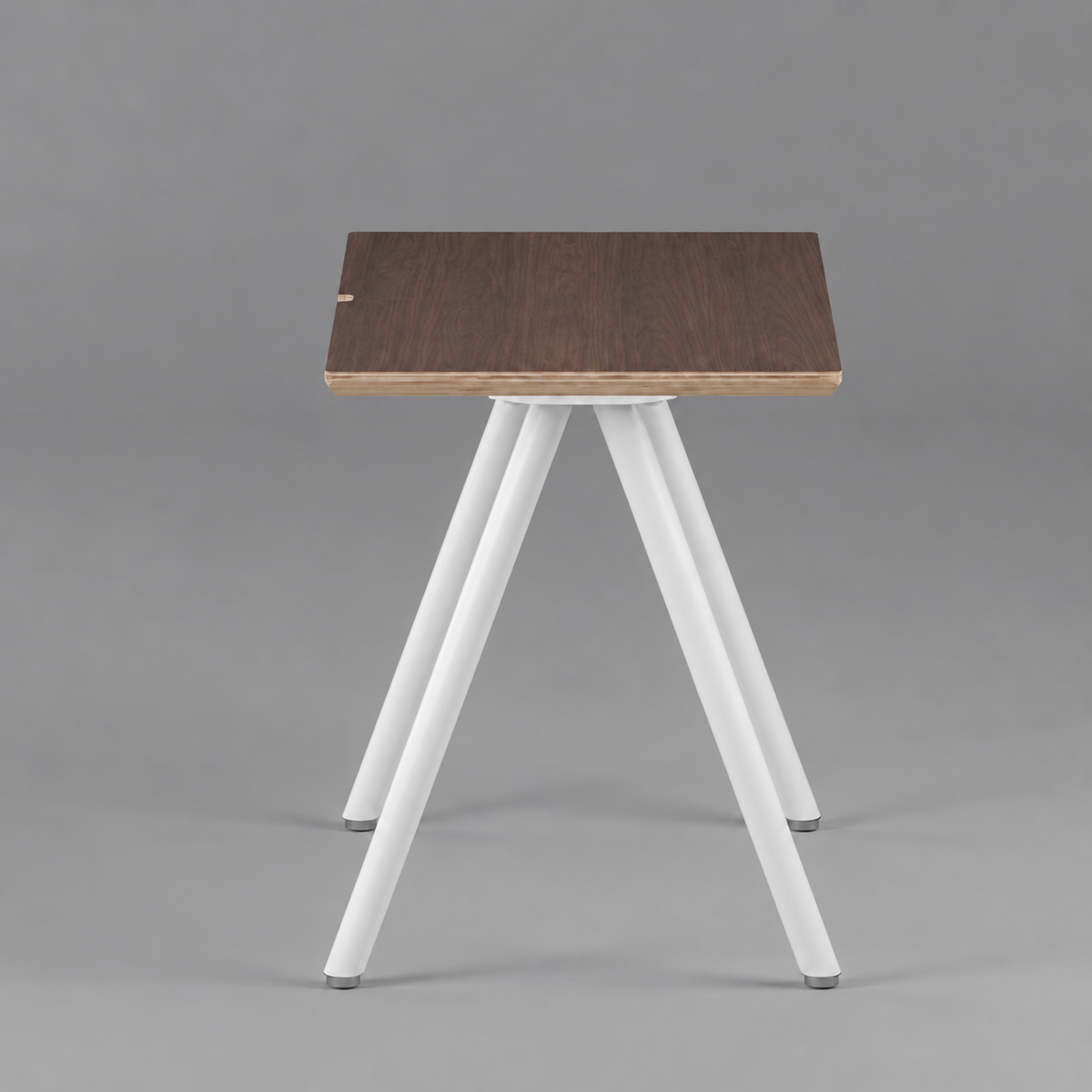 Model 203 Office Desk | Walnut Veneer | White Legs