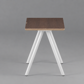 Model 203 Office Desk | Walnut Veneer | White Legs