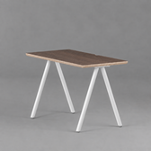 Model 203 Office Desk | Walnut Veneer | White Legs
