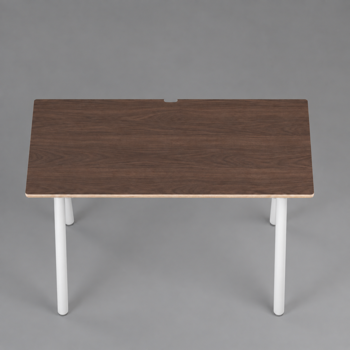 Model 203 Office Desk | Walnut Veneer | White Legs