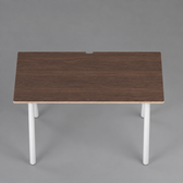 Model 203 Office Desk | Walnut Veneer | White Legs