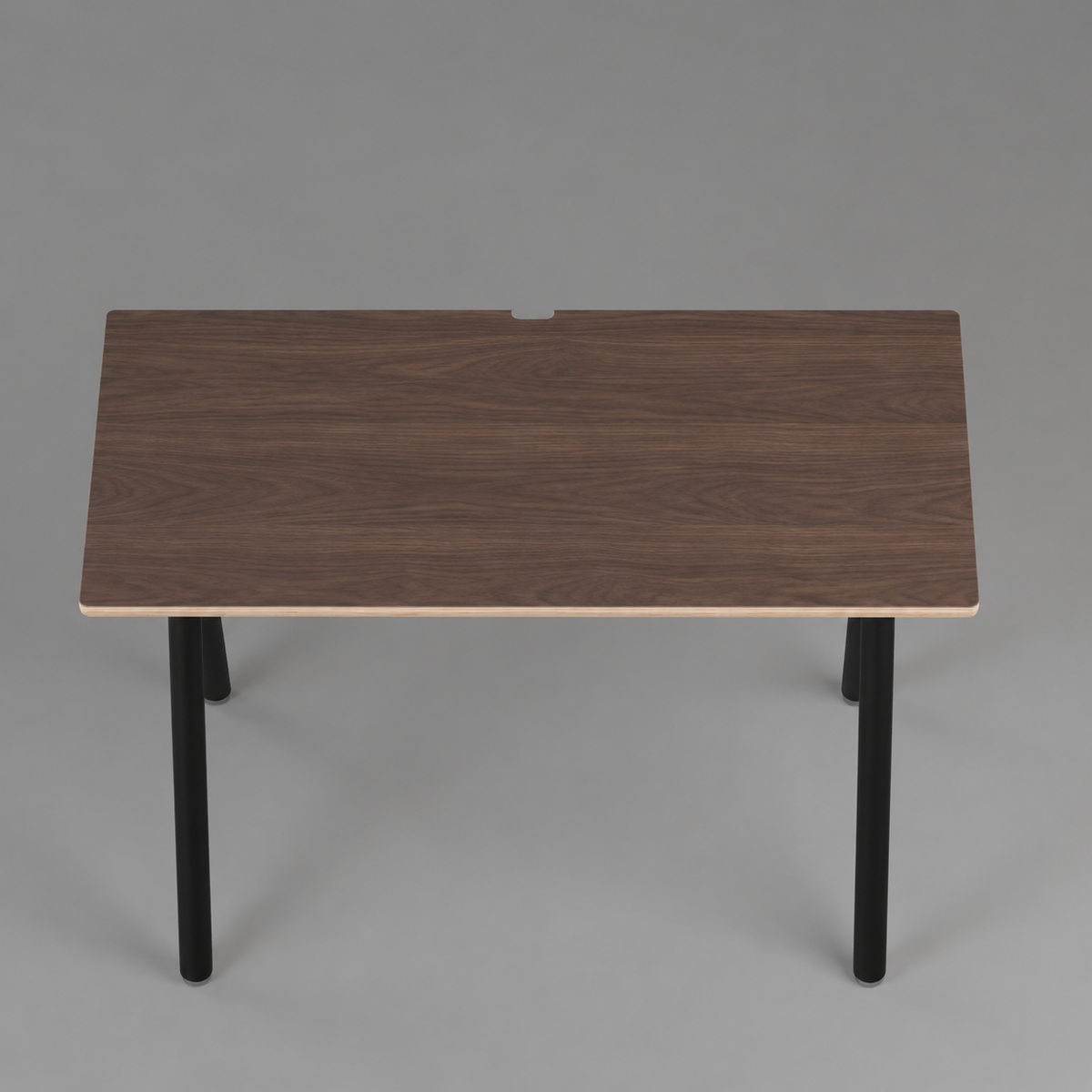 Model 203 Office Desk | Walnut Veneer | Black Legs