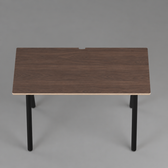 Model 203 Office Desk | Walnut Veneer | Black Legs