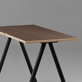 Model 203 Office Desk | Walnut Veneer | Black Legs