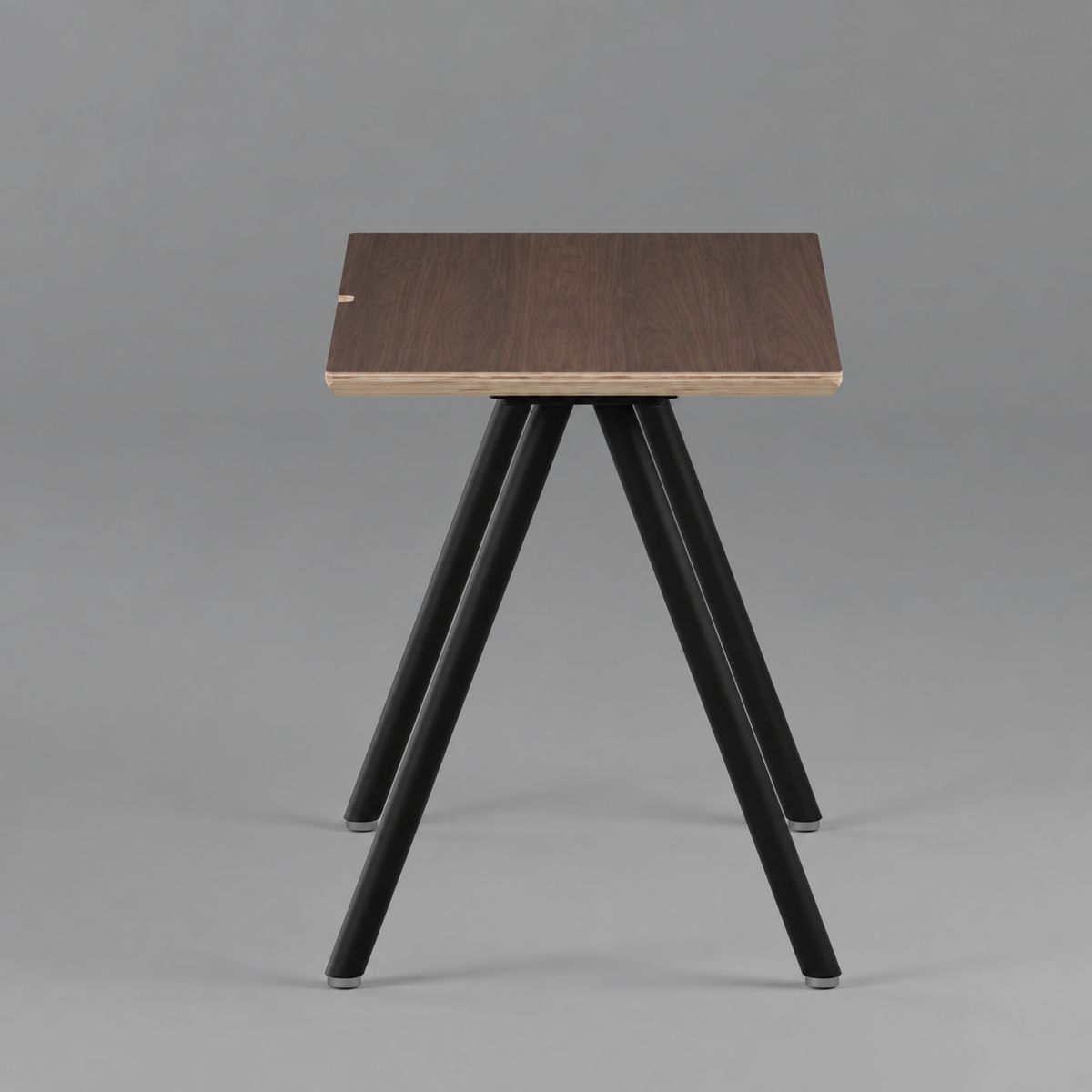 Model 203 Office Desk | Walnut Veneer | Black Legs