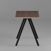 Model 203 Office Desk | Walnut Veneer | Black Legs