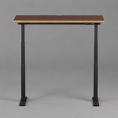 Model 301 Electric Standing Desk | Walnut Veneer | 48 x 24 in | Black Legs