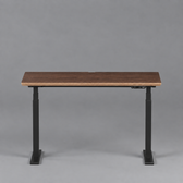 Model 301 Electric Standing Desk | Walnut Veneer | 48 x 24 in | Black Legs