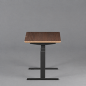 Model 301 Electric Standing Desk | Walnut Veneer | 48 x 24 in | Black Legs