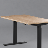 Model 301 Electric Standing Desk | Oak Veneer | 48 x 24 in | Black Legs