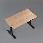 Model 301 Electric Standing Desk | Oak Veneer | 48 x 24 in | Black Legs