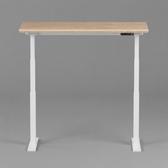 Model 301 Electric Standing Desk | Oak Veneer | 55 x 27 in | White Legs