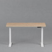 Model 301 Electric Standing Desk | Oak Veneer | 55 x 27 in | White Legs