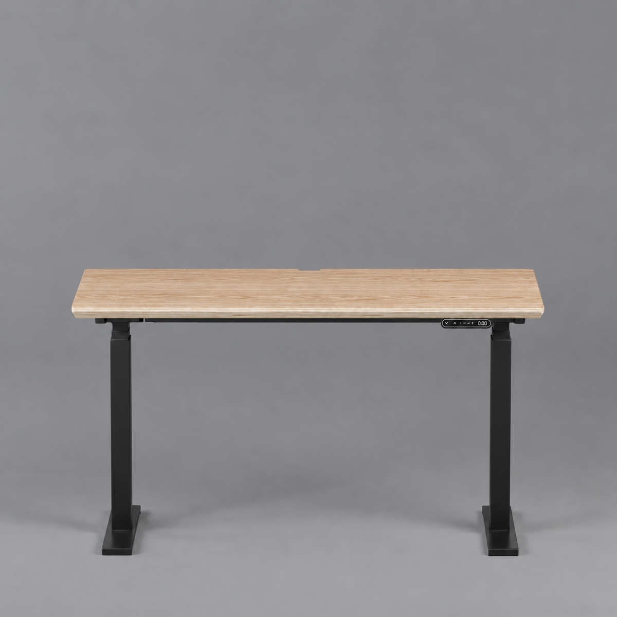 Model 301 Electric Standing Desk | Oak Veneer | 48 x 24 in | Black Legs