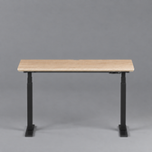 Model 301 Electric Standing Desk | Oak Veneer | 48 x 24 in | Black Legs