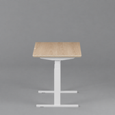 Model 301 Electric Standing Desk | Oak Veneer | 55 x 27 in | White Legs