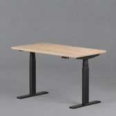 Model 301 Electric Standing Desk | Oak Veneer | 48 x 24 in | Black Legs