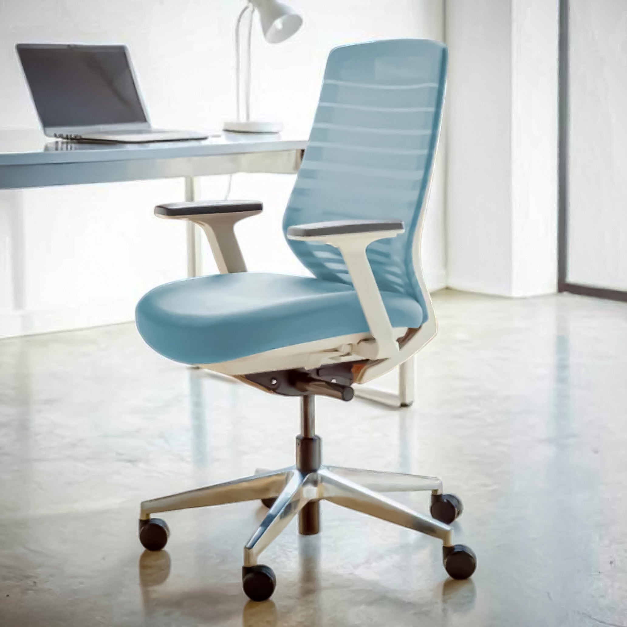 Model 11 Ergonomic Office Chair | Blue | Metal Base