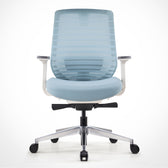 Pelicanwork ESP2-001A blue ergonomic office chair with mesh back and adjustable arms