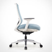 ESP2-001A light blue ergonomic office chair with adjustable armrests, modern design