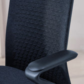 Model 92 Onyx ergonomic office chair with textured backrest and black armrest