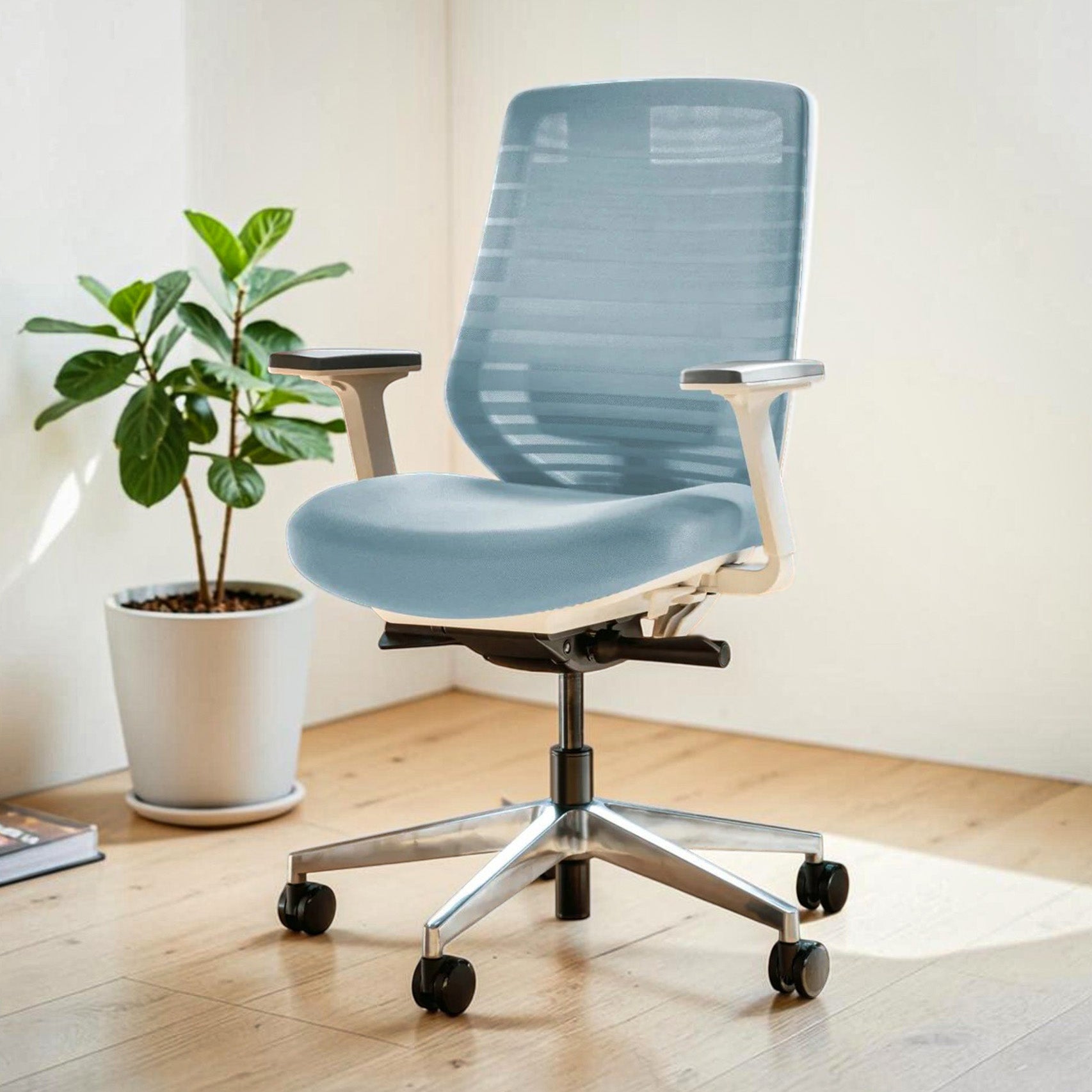 Model 11 Ergonomic Office Chair | Blue | Metal Base