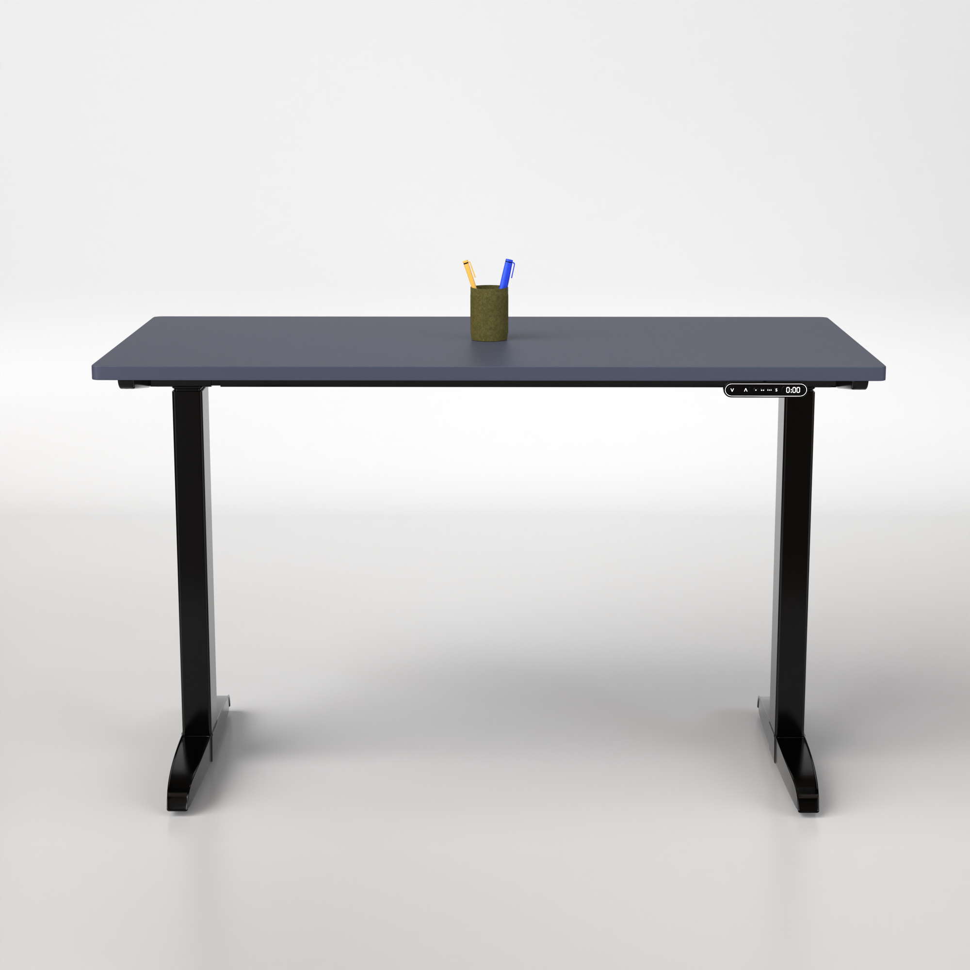 Model 301 | Everyday Electric Sit-Stand Desk (48"x24") | Blue | Black Legs