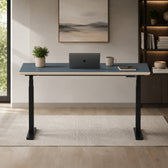 Model 301 Electric Standing Desk | Yale Blue | 55 x 27 in | Black Legs