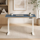 Model 301 Electric Standing Desk | Yale Blue | 48 x 24 in | White Legs