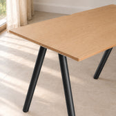 Model 203 Office Desk | Oak Veneer | Black Legs
