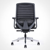 Pelicanwork M11 black ergonomic office chair rear view, mesh back, adjustable arms