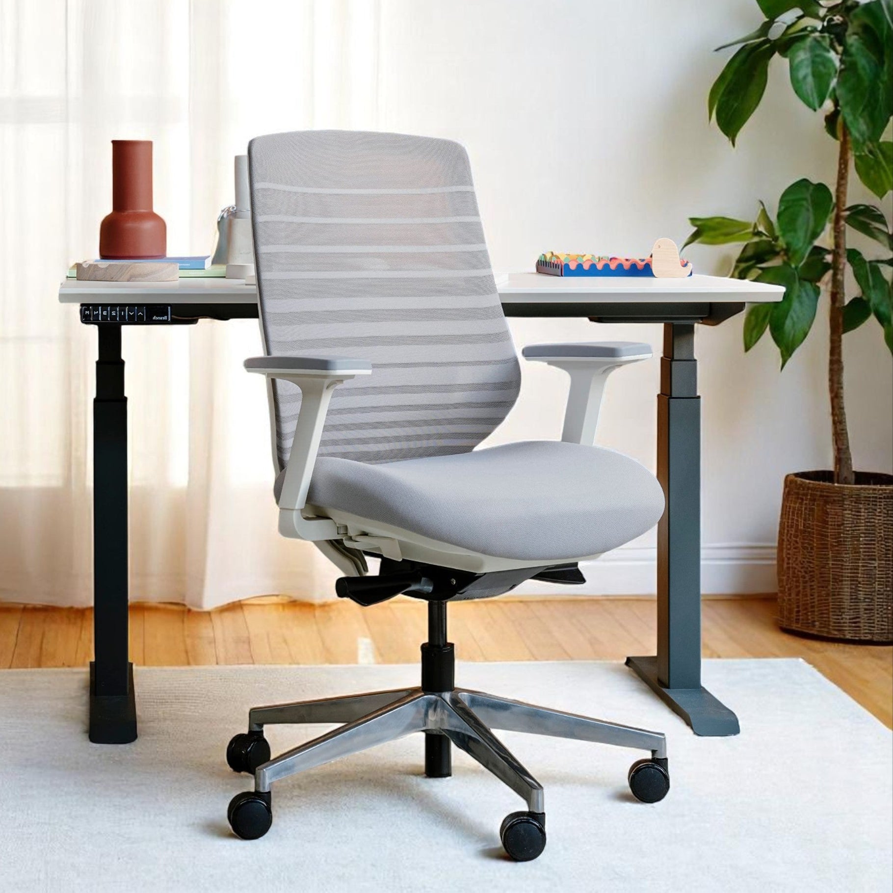 Model 11 Ergonomic Office Chair | Grey | Metal Base